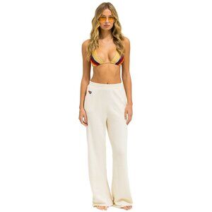 AVIATOR NATION WIDE LEG POCKET SWEATPANTS - VINTAGE WHITE SIZE S